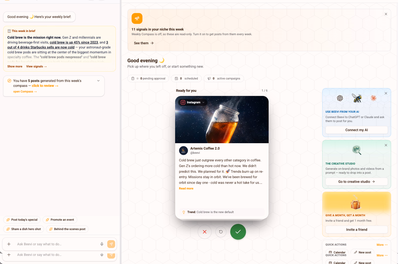 Beevi | Your Autonomous AI Social Media Manager preview