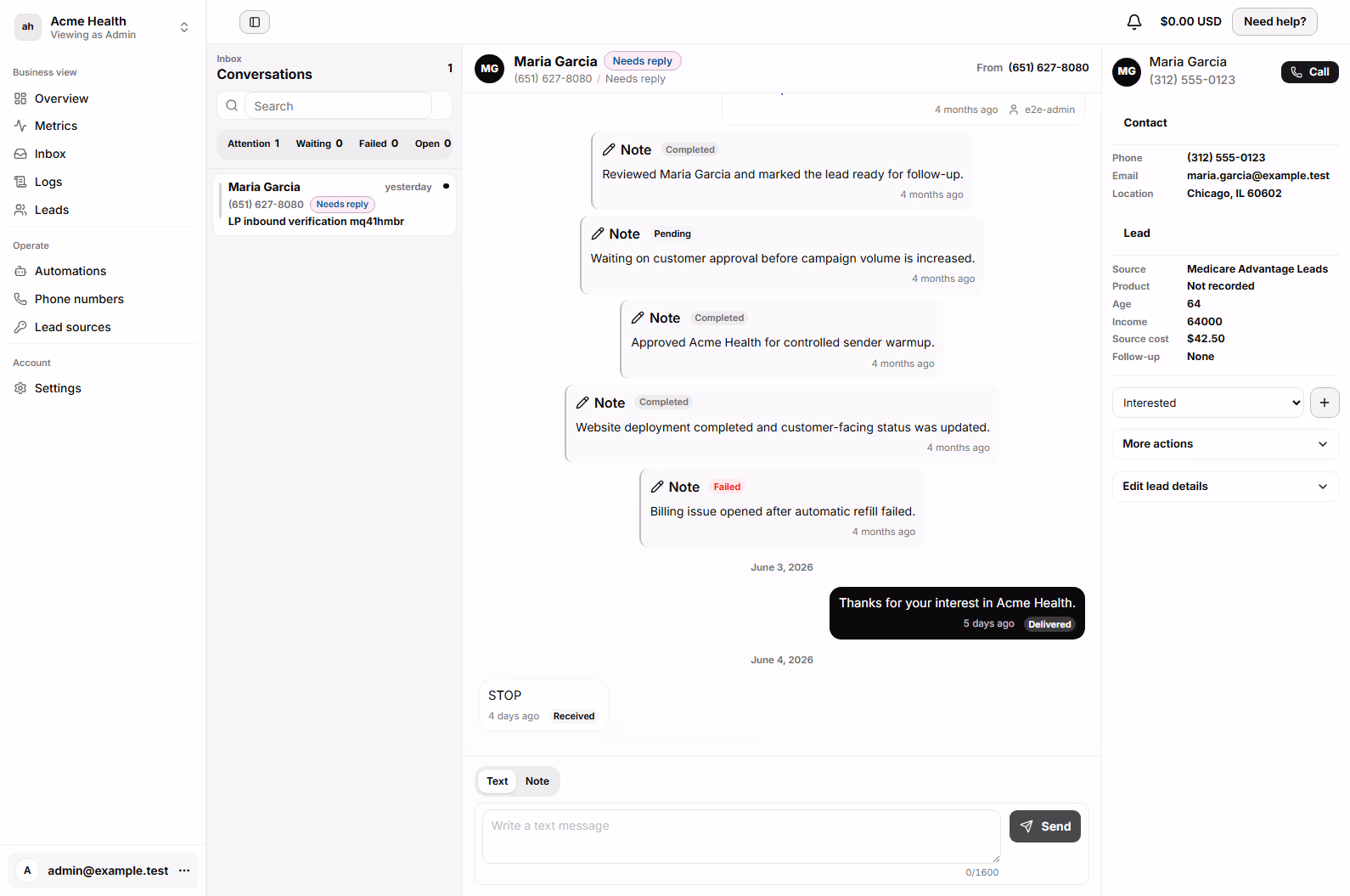 Leadping preview
