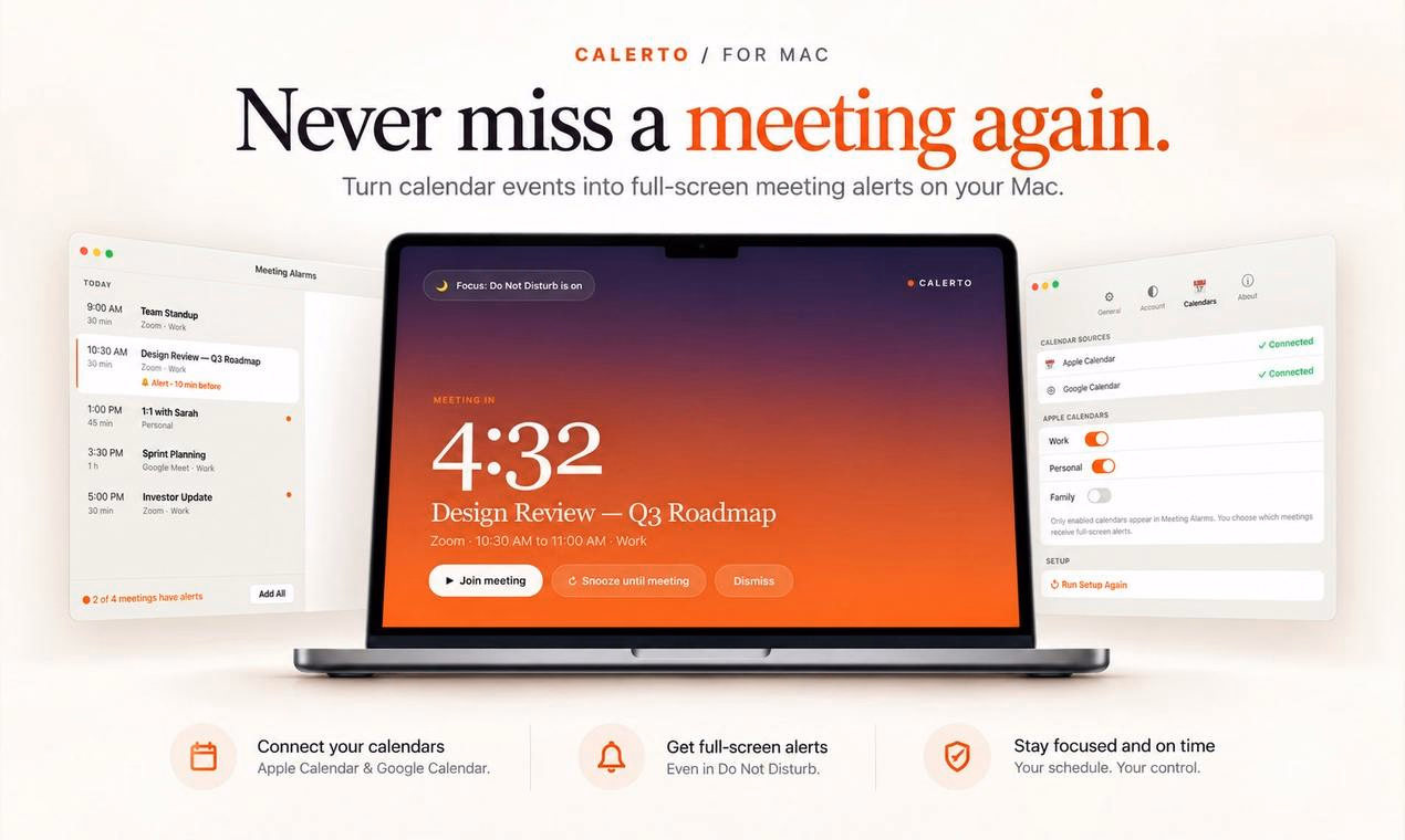 Calerto for Mac preview