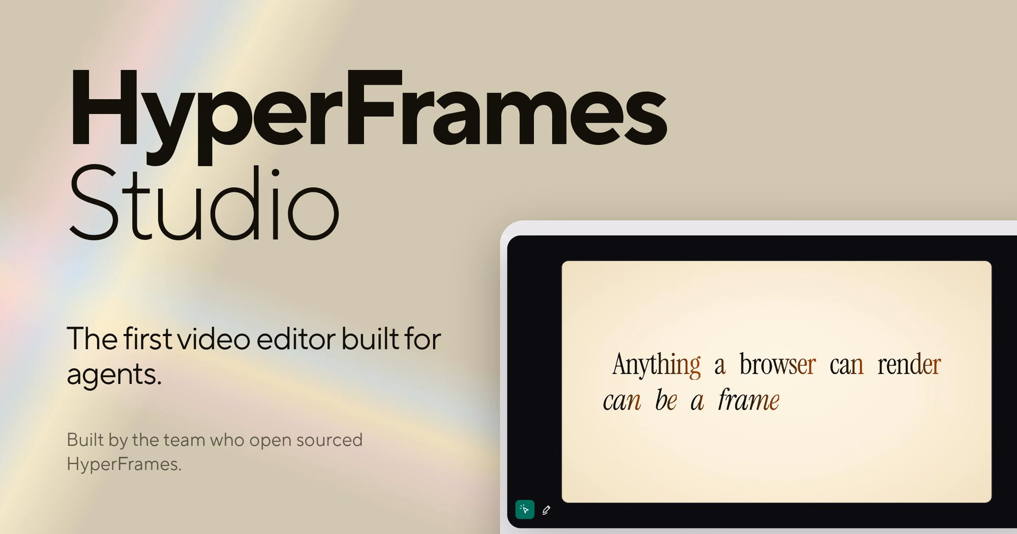 HyperFrames Studio (Desktop) preview