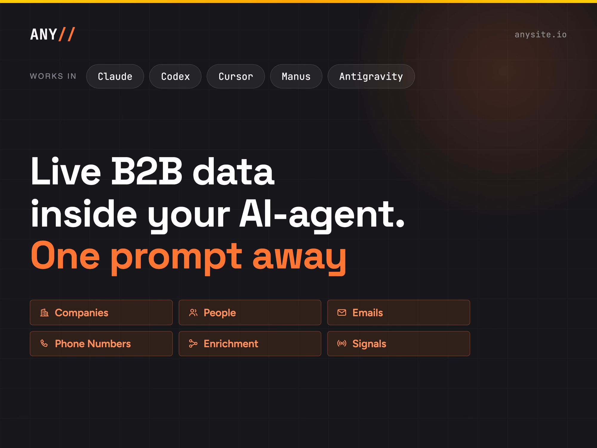 Anysite.io preview