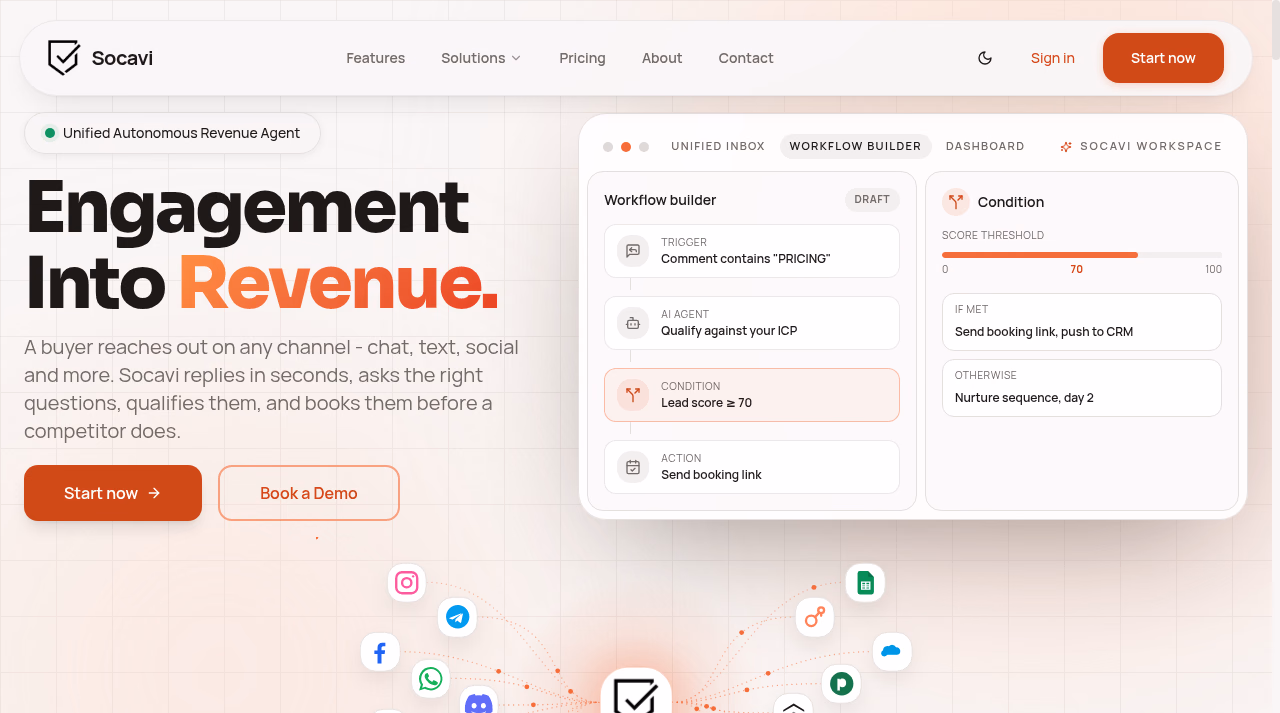 Socavi - AI agent for merchants preview