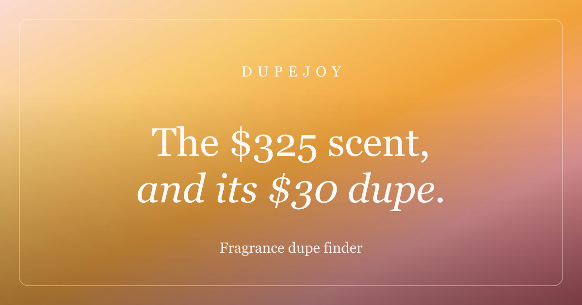 Affordable Fragrance Dupes Matched by Notes | Dupejoy preview