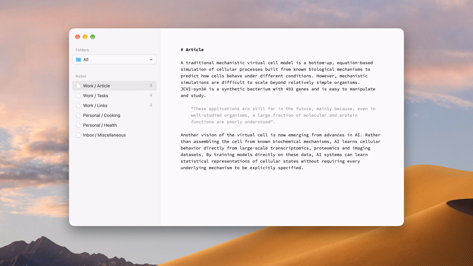 Paragraph Notes preview