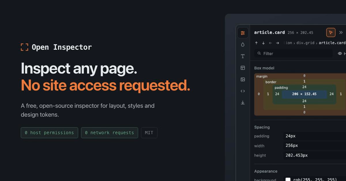 Open Inspector preview