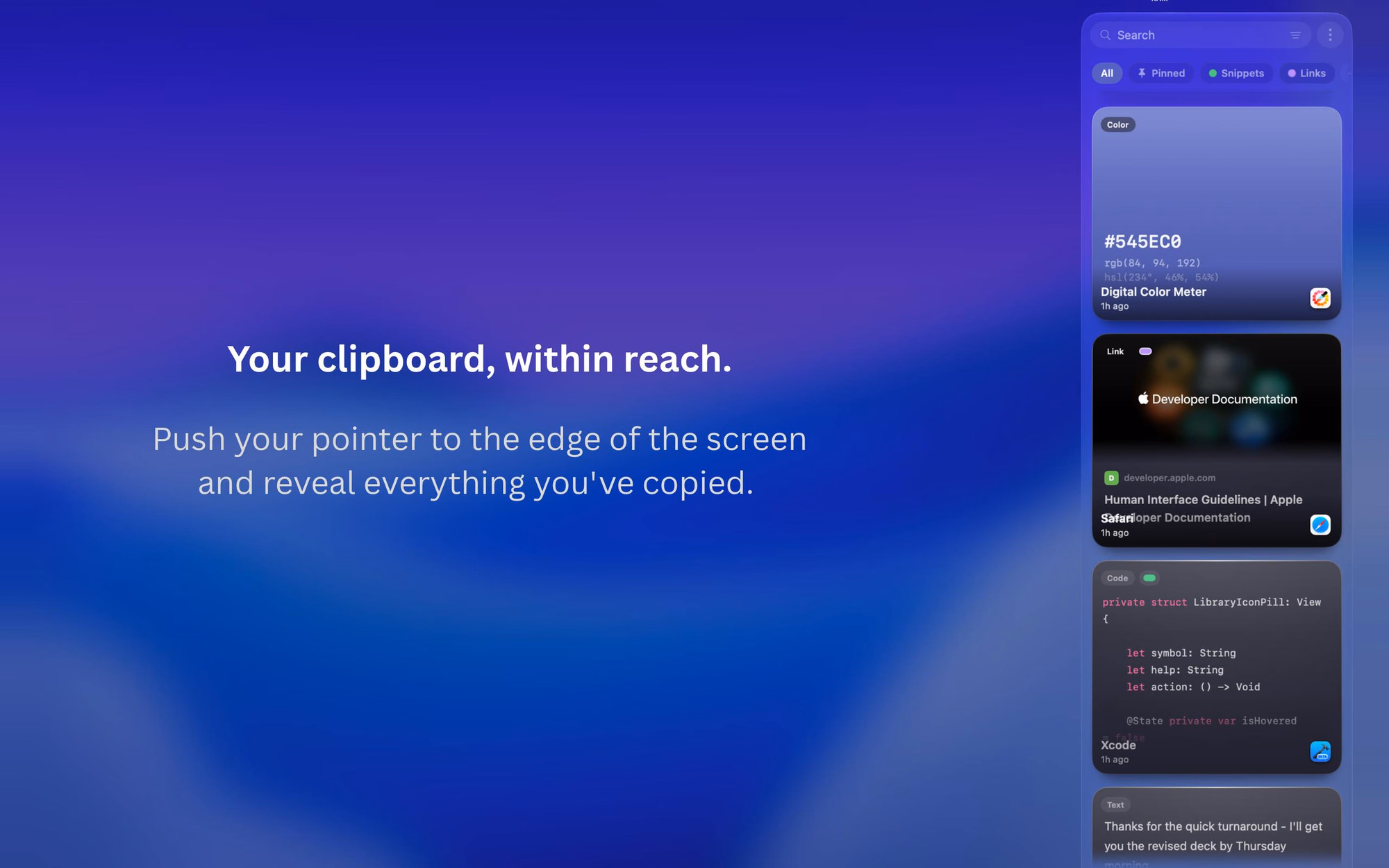 PeekPaste preview