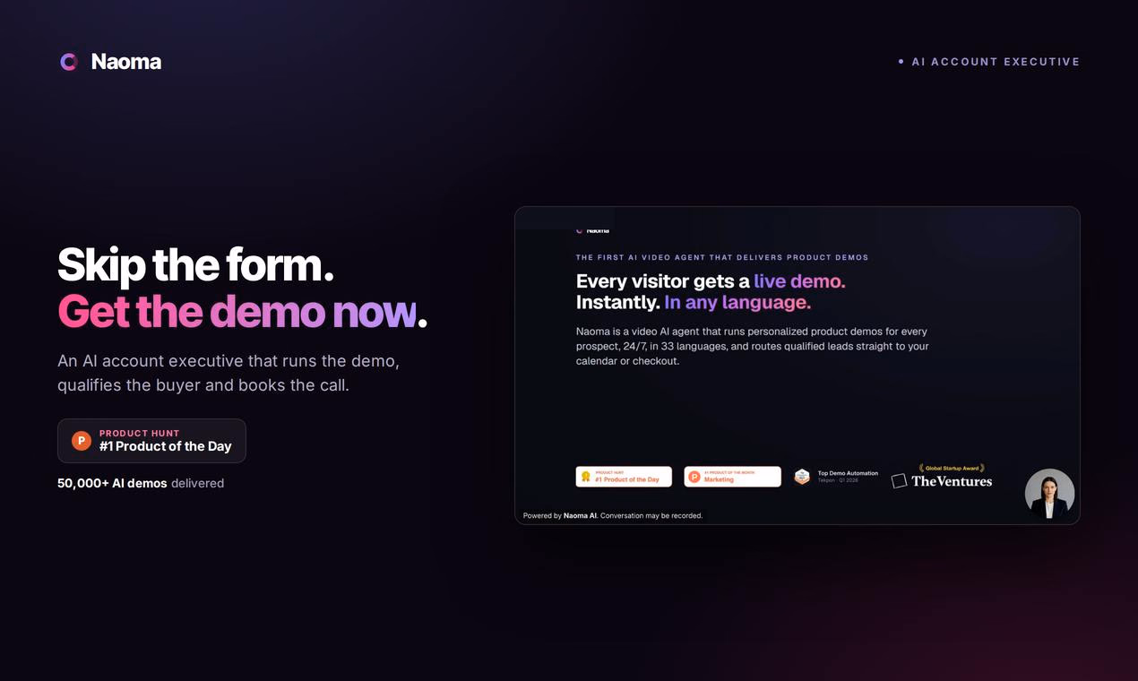 Naoma AI Demo Agent V2 preview