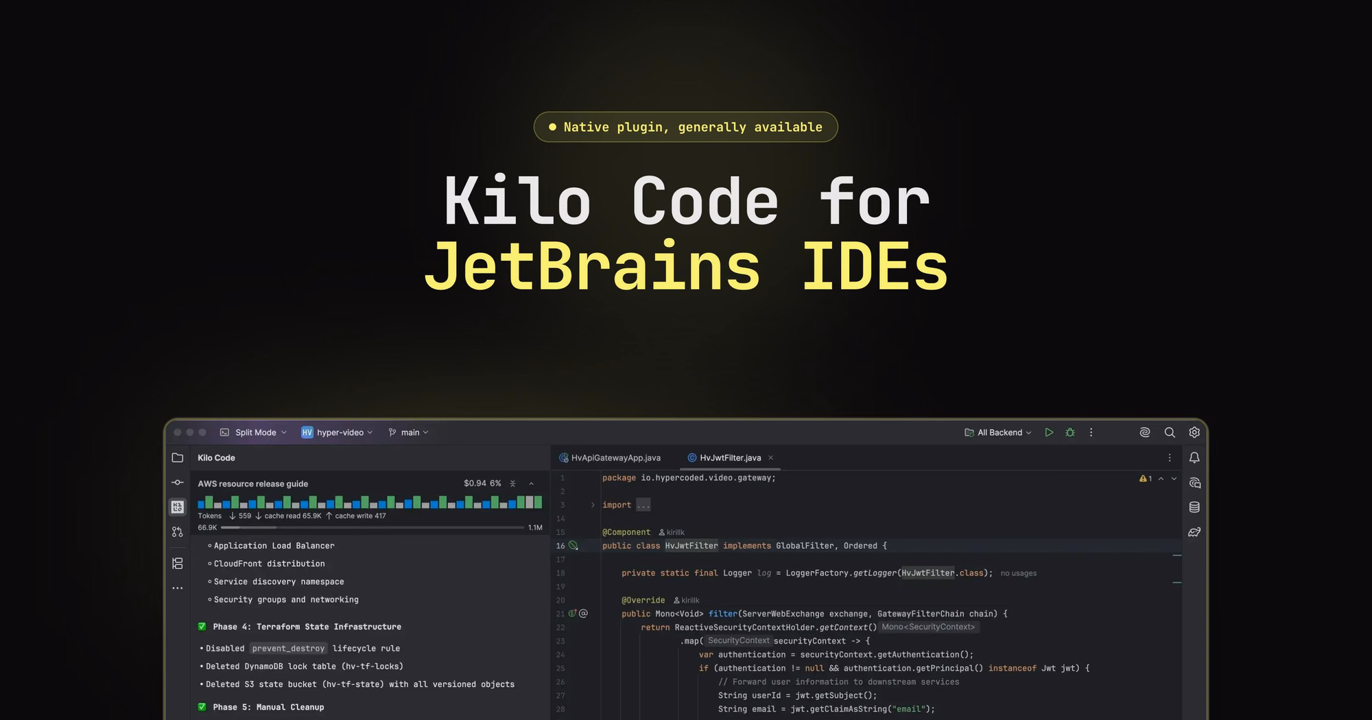 Kilo Code for JetBrains preview