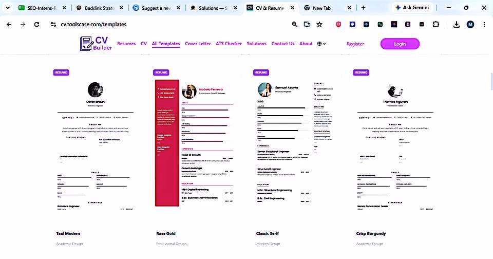 Free Resume Builder & CV Maker — CVBuilder preview
