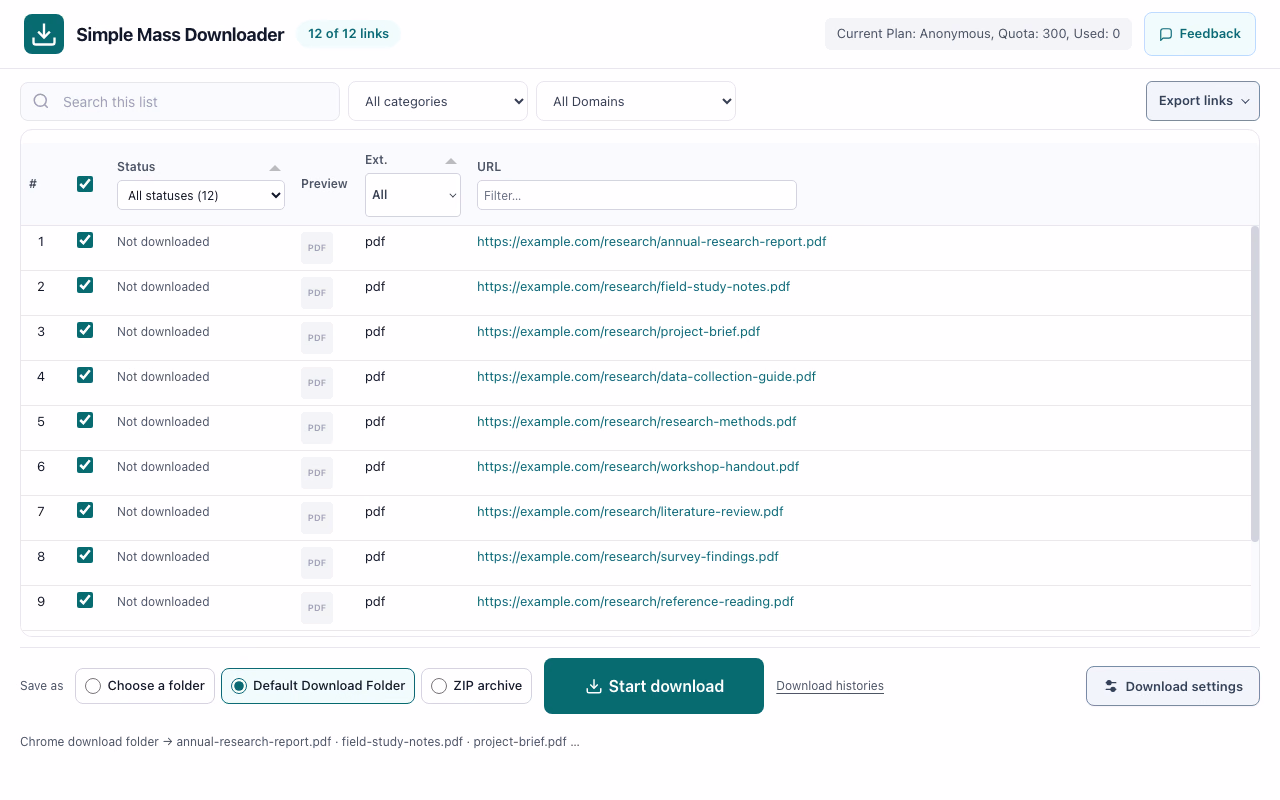Simple Mass Downloader preview