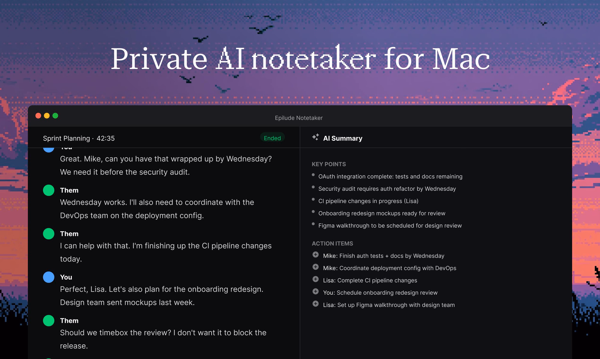 Epilude Notetaker preview