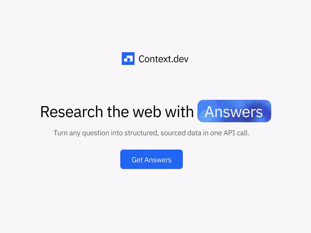 Answers by Context.dev preview