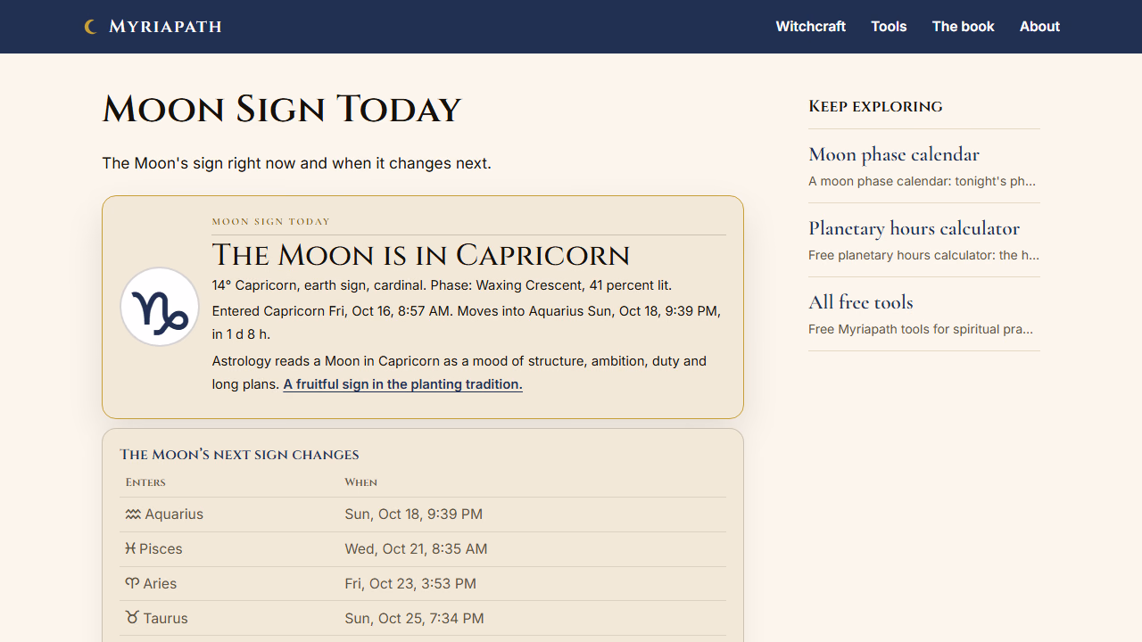 Moon Sign Today preview