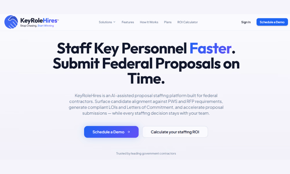 AI Proposal Staffing Software for GovCon | KeyRoleHires preview