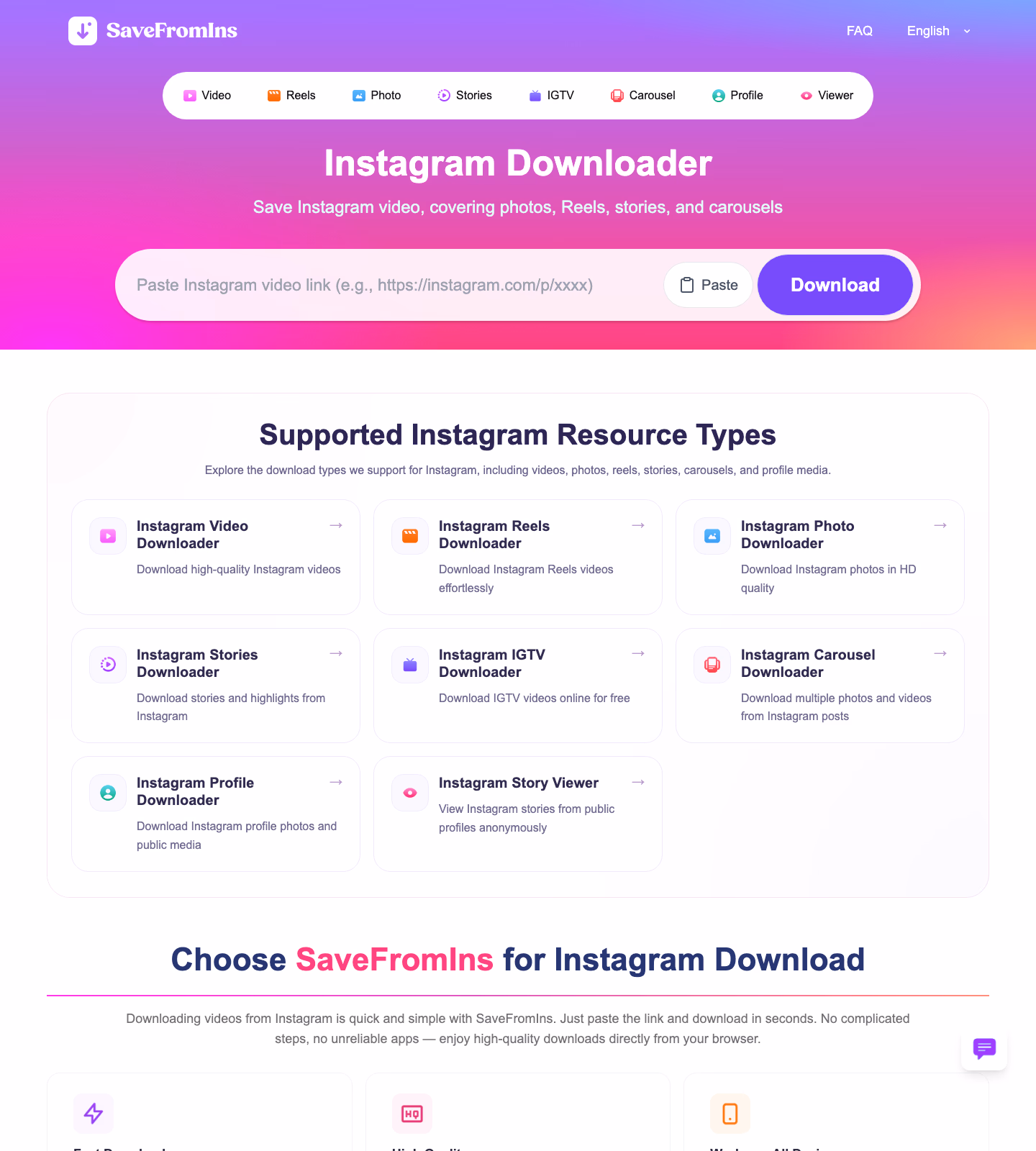 Save Videos, Reels From Instagram preview