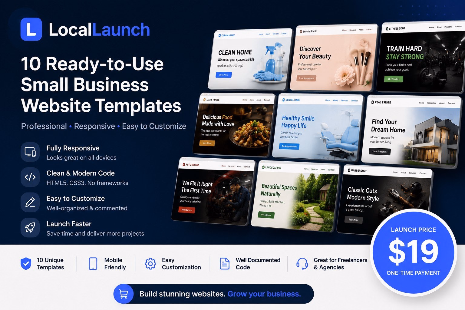 LocalLaunch — 10 Small Business Websites preview
