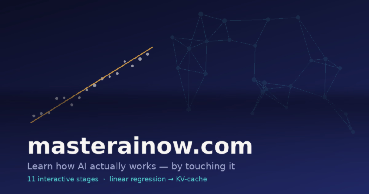 MasterAI Now — Learn how AI actually works — by touching it preview