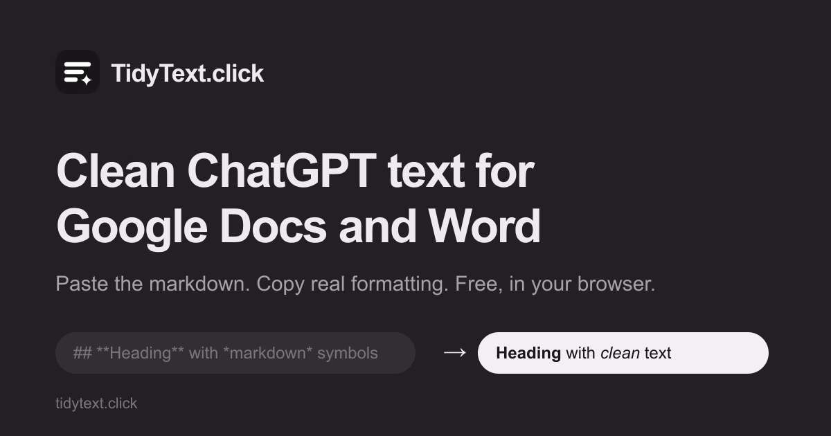 TidyText preview