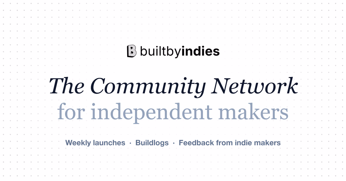 Indie Hackers Community for Product Launches preview