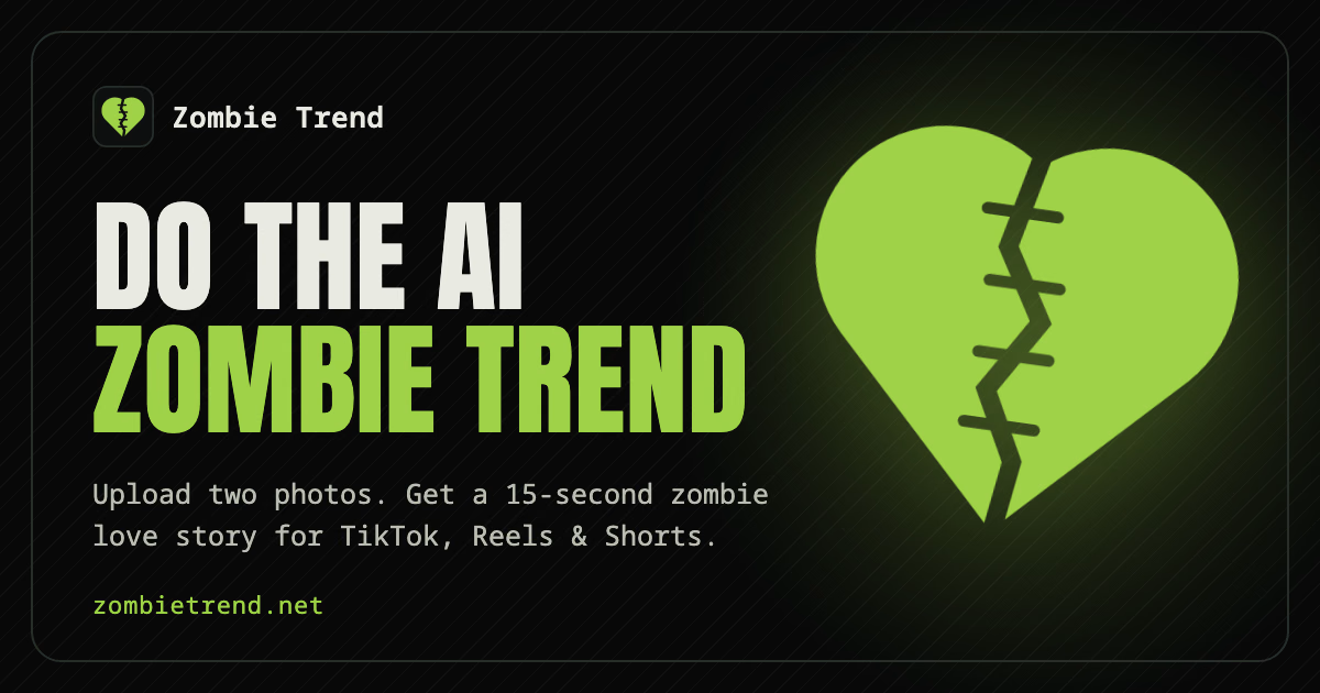 Zombie Trend AI Video Generator – Make Yours from 2 Photos preview