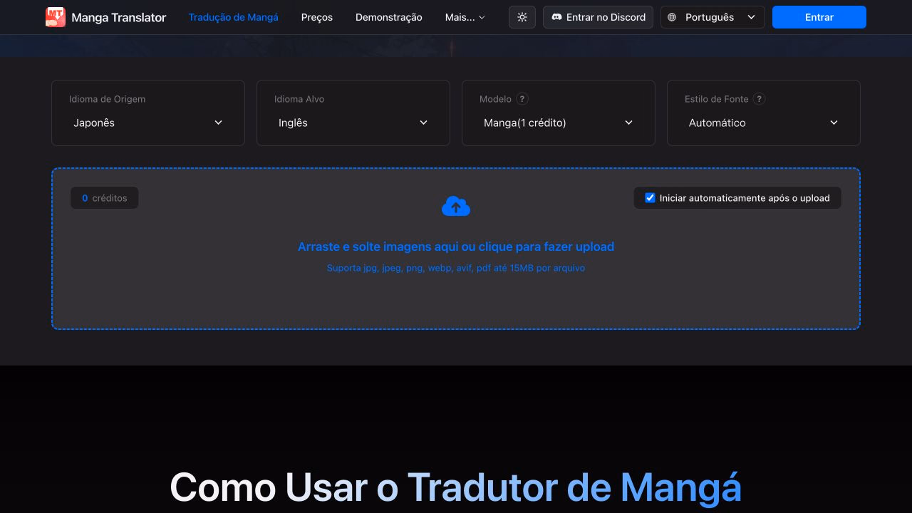 tradutor de manga preview
