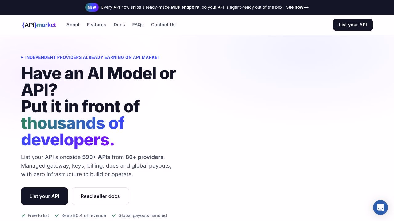 API.market preview