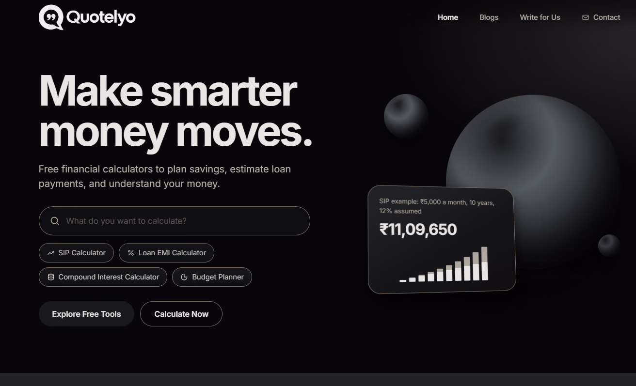 Free Financial Calculators Online | Quotelyo preview