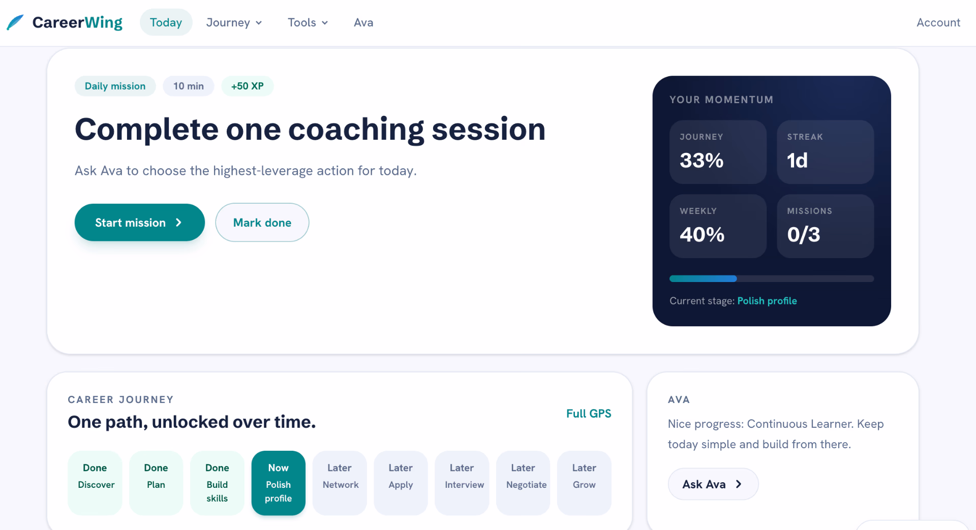 CareerWing preview