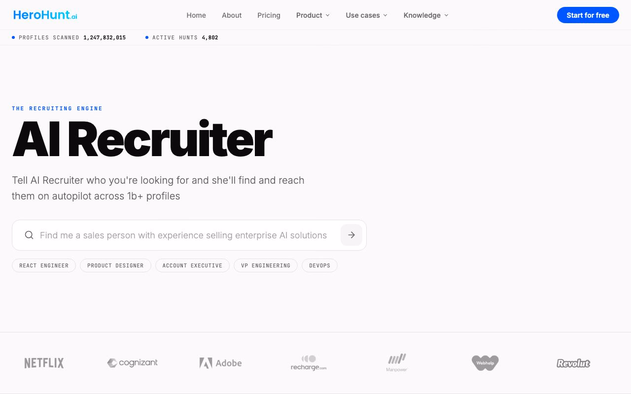 HeroHunt.ai: AI Recruiter for Sourcing and Outreach preview