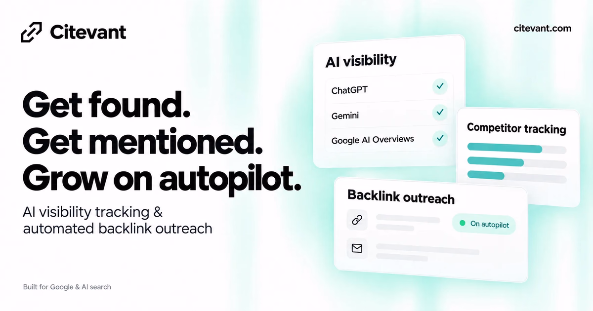 Citevant - AI visibility on autopilot preview