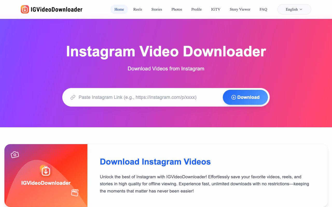 Instagram Video Downloader - Download Instagram Video Free preview