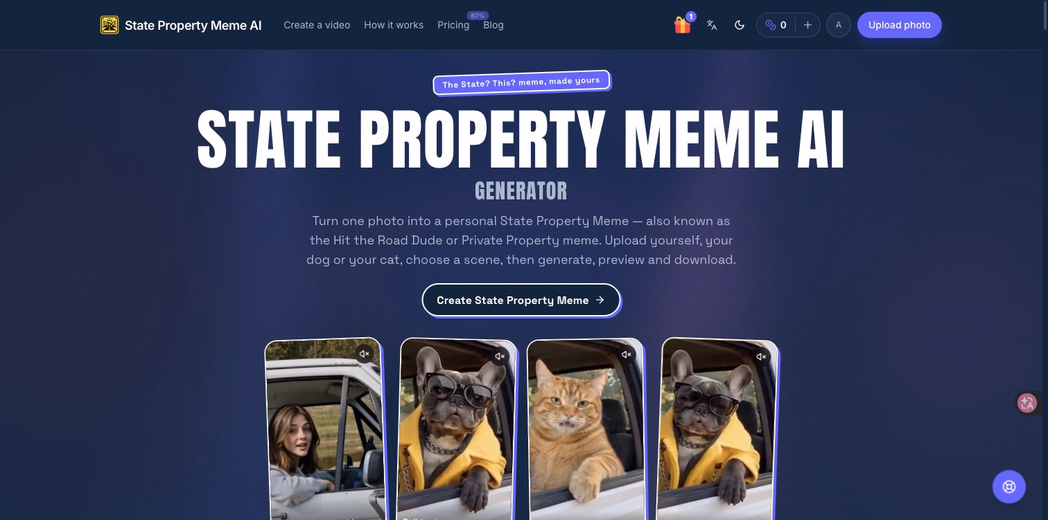 State Property Meme AI preview