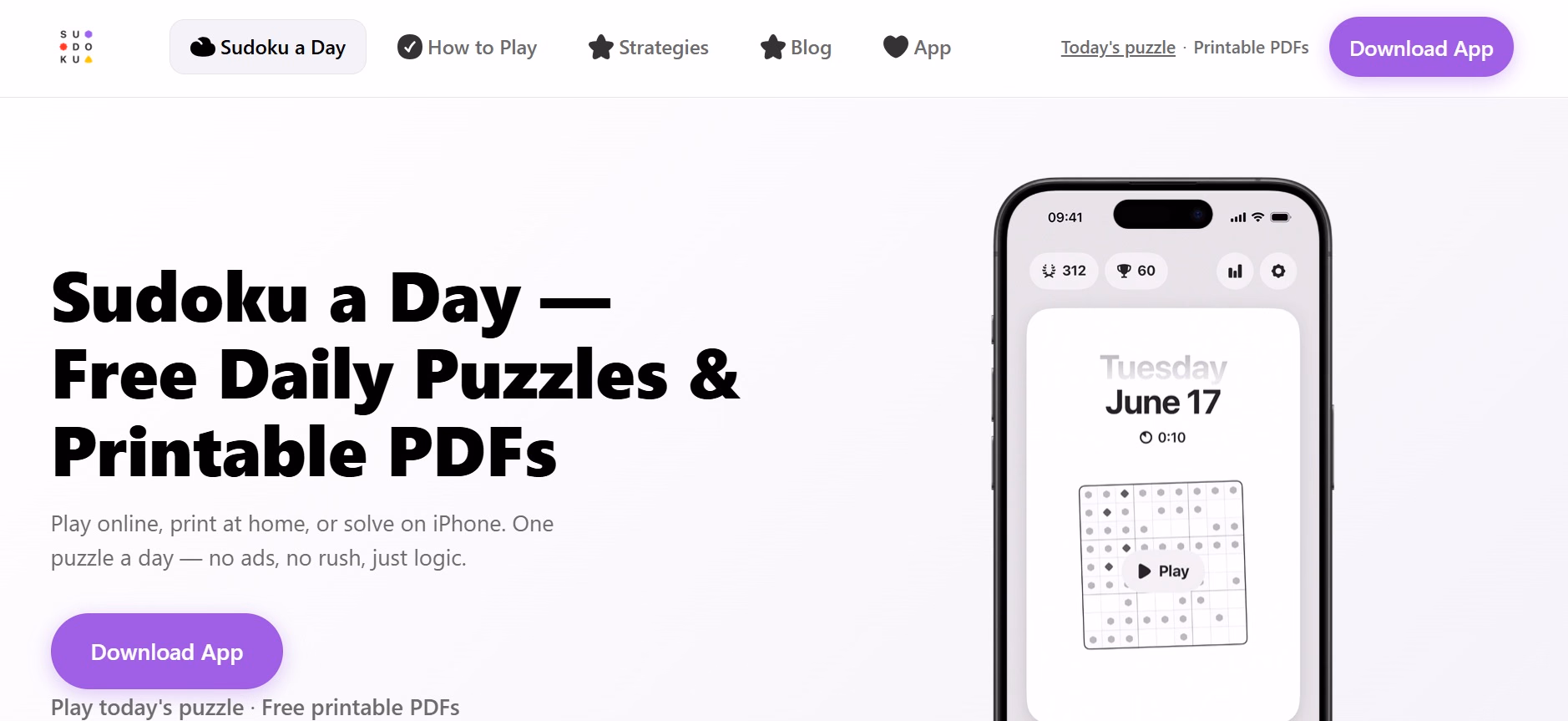 Sudoku a Day — Play Free Daily Sudoku Puzzles preview